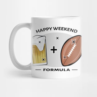 Happy Weekend Formula - American Football & Beer Mug